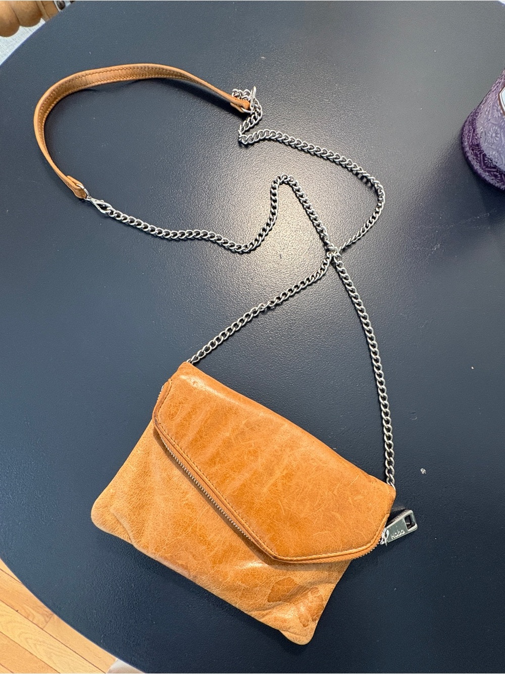 Hobo Brown Leather Crossbody Bag